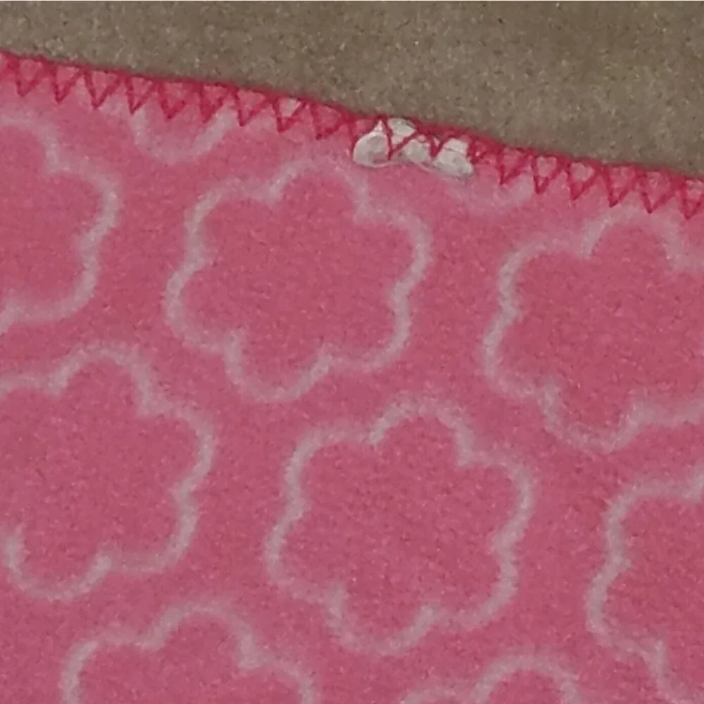 Little Bedding Nojo Zebra Pink Fleece Baby Blanket Lovey White Flowers Bird